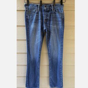 Vintage Y2K Abercrombie & Fitch Men's Low Rise Slim Straight Leg Jeans 34x34